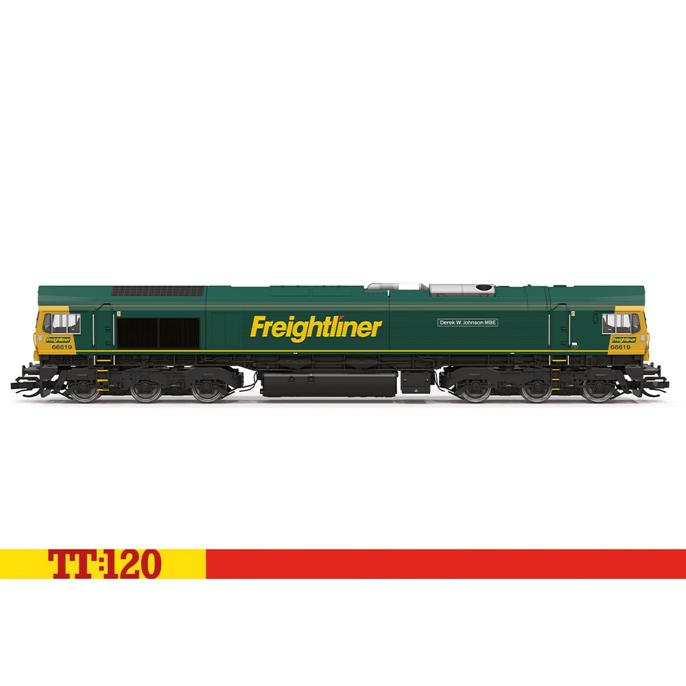 Hornby TT:120 Freightliner Class 66 Derek W Johnson MBE 66619 TT3031M