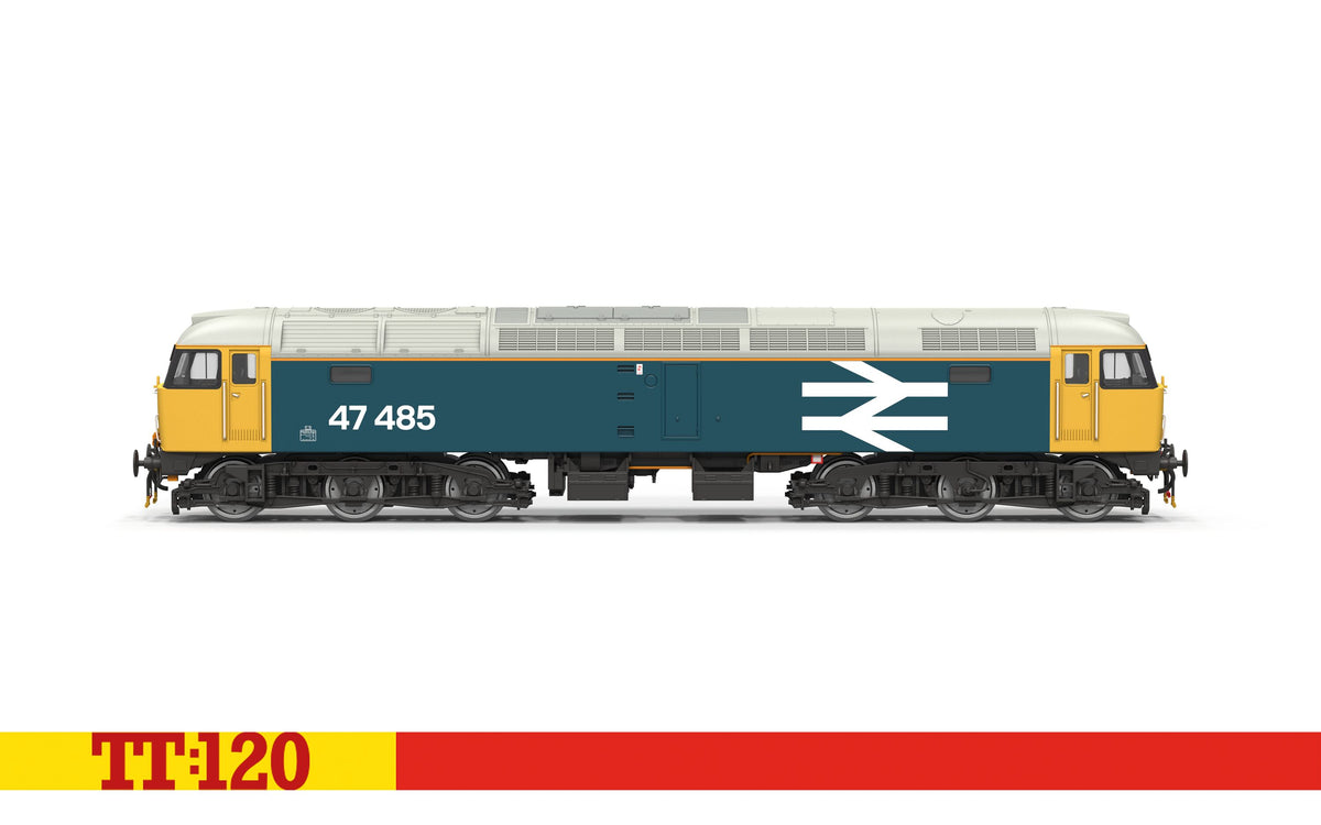 Hornby TT:120 TT3097 BR Large Logo Blue - Class 47 - 47485