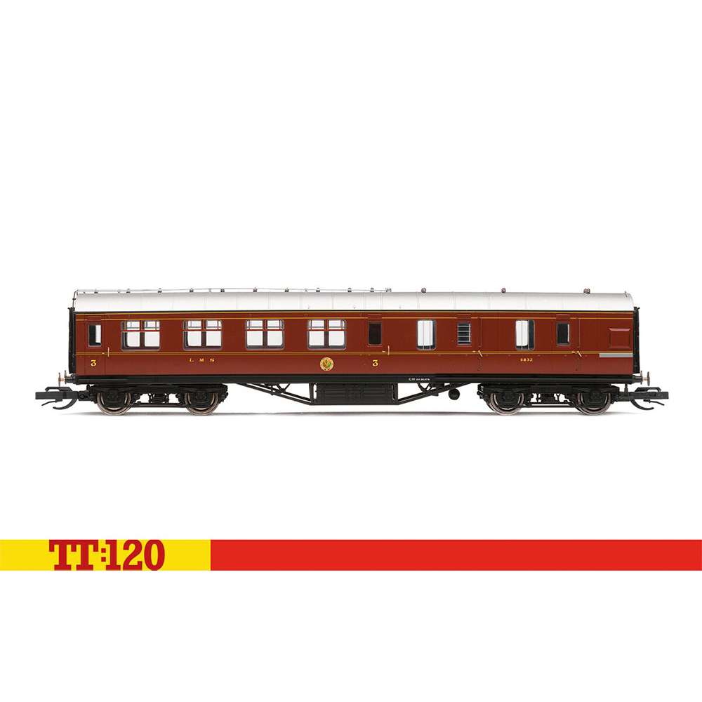 Hornby TT:120 LMS 57' Brake Third 5832 - Era 3 TT4009A