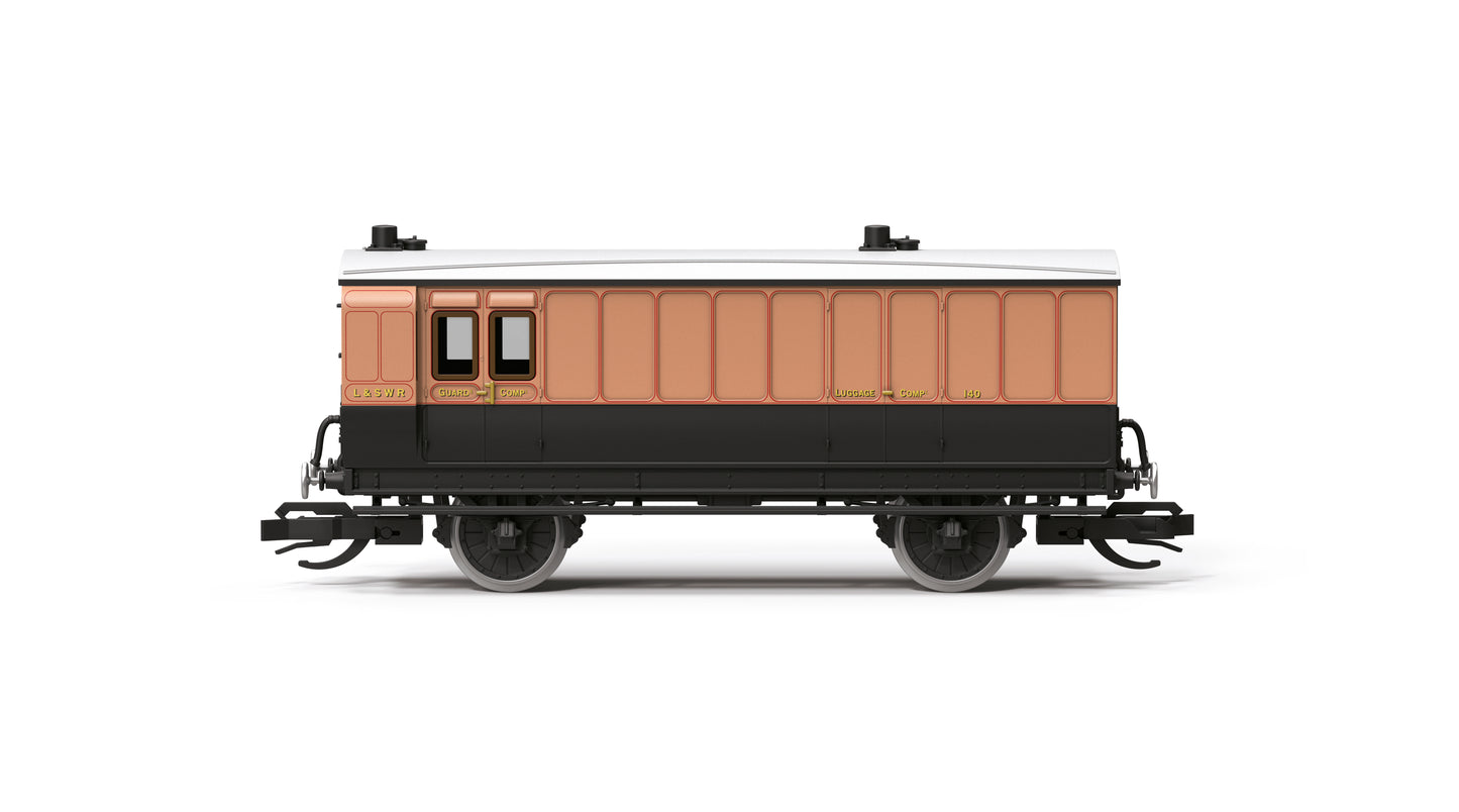 Hornby TT:120 LSWR 4 Wheel Coach 3rd Class Passenger Brake 140 TT4081