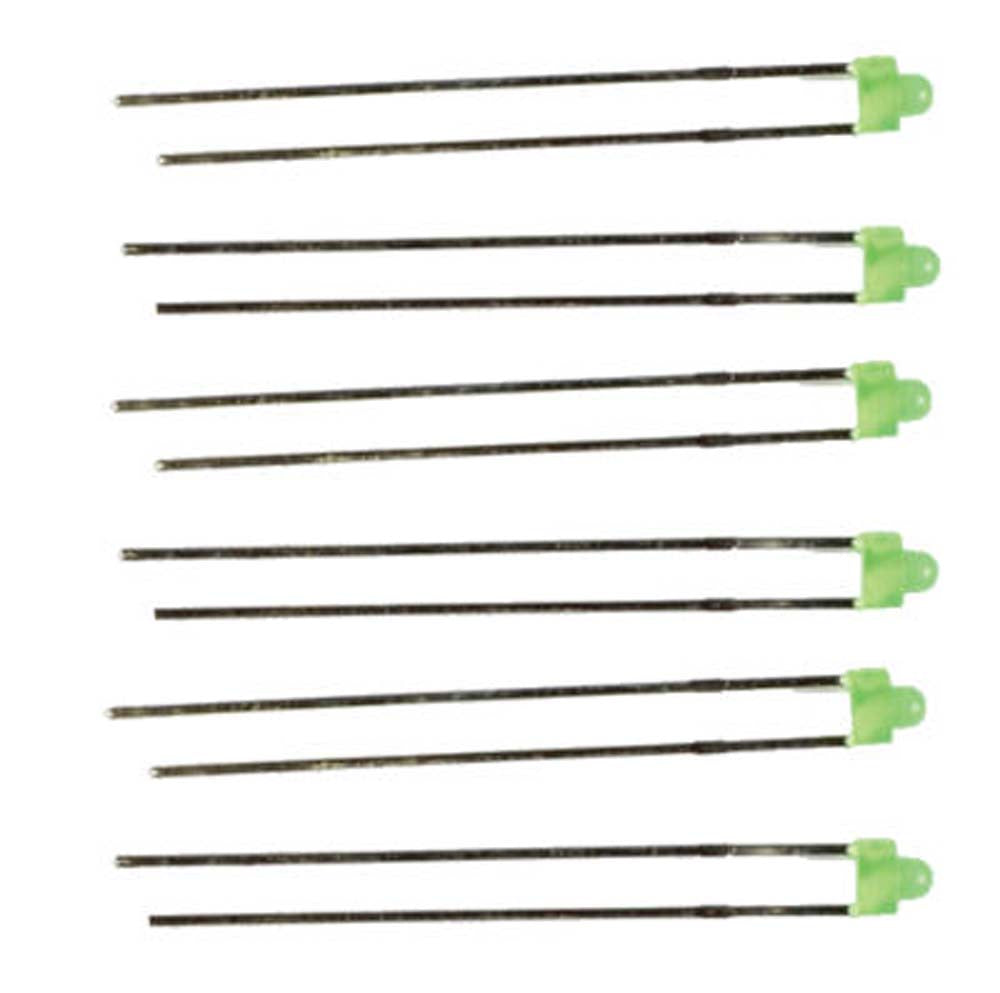 Train Tech LED Pack - 3mm Green (6) N/HO/OO Gauge TTLED15