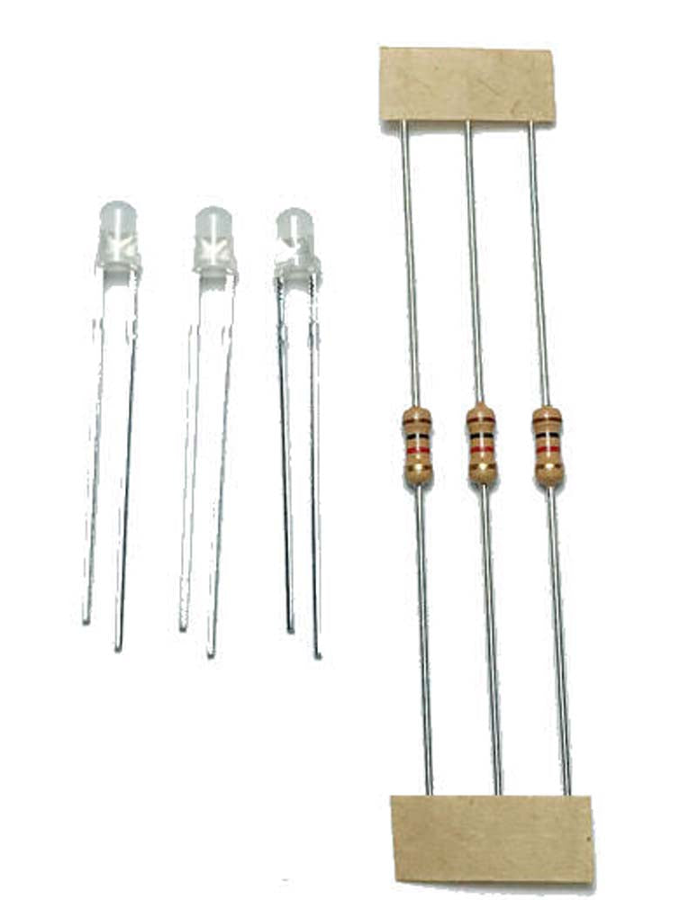 Train Tech LED Pack - 3mm Red/Green Bi Colour (3) N/HO/OO Gauge TTLED18