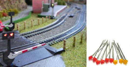 Train Tech LED Pack - Level Crossing (3 Extra Sets) N/HO/OO Gauge TTLED1