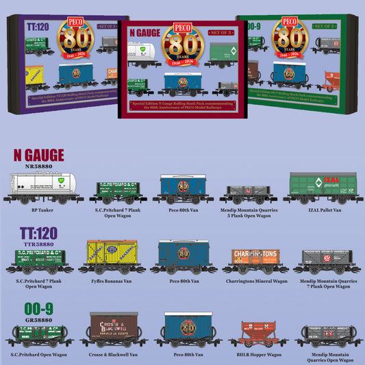 PECO 80th Anniversary TT:120 Rolling Stock Pack Special Edition