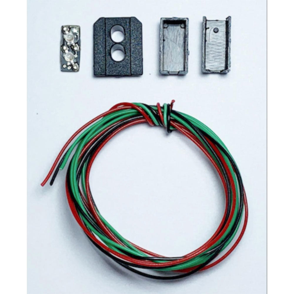 Train Tech Signal Heads Kit - 2 Aspect Home (R/G) OO Gauge TTSH2