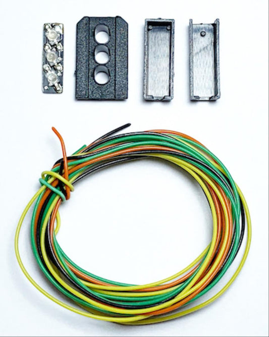 Train Tech Signal Heads Kit - 3 Aspect Distant (Y/G/Y) OO Gauge TTSH5
