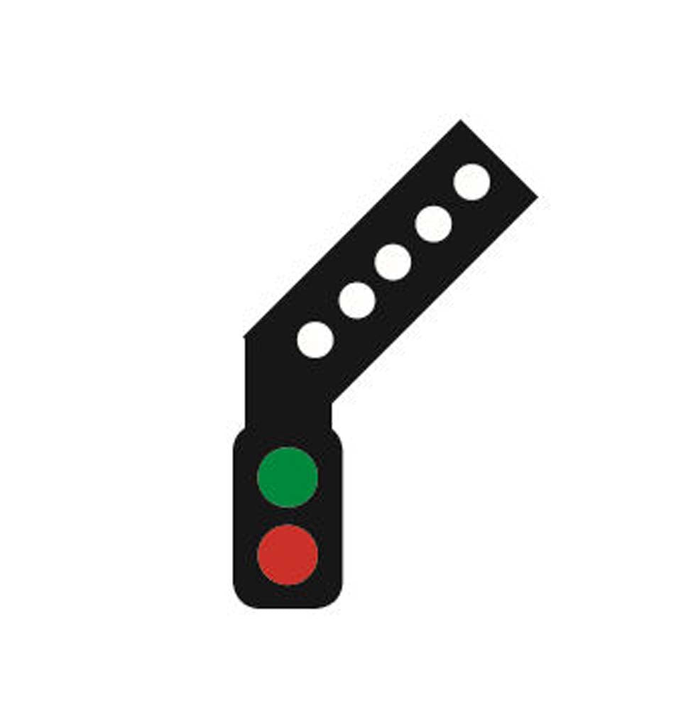 Train Tech Signal Kit (RH Feather) - 2 Aspect Home HO/OO Gauge TTSK2R