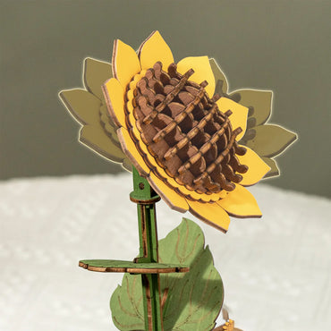 ROBOTIME Rowood Sunflower Wooden Flower Craft Kit TW011