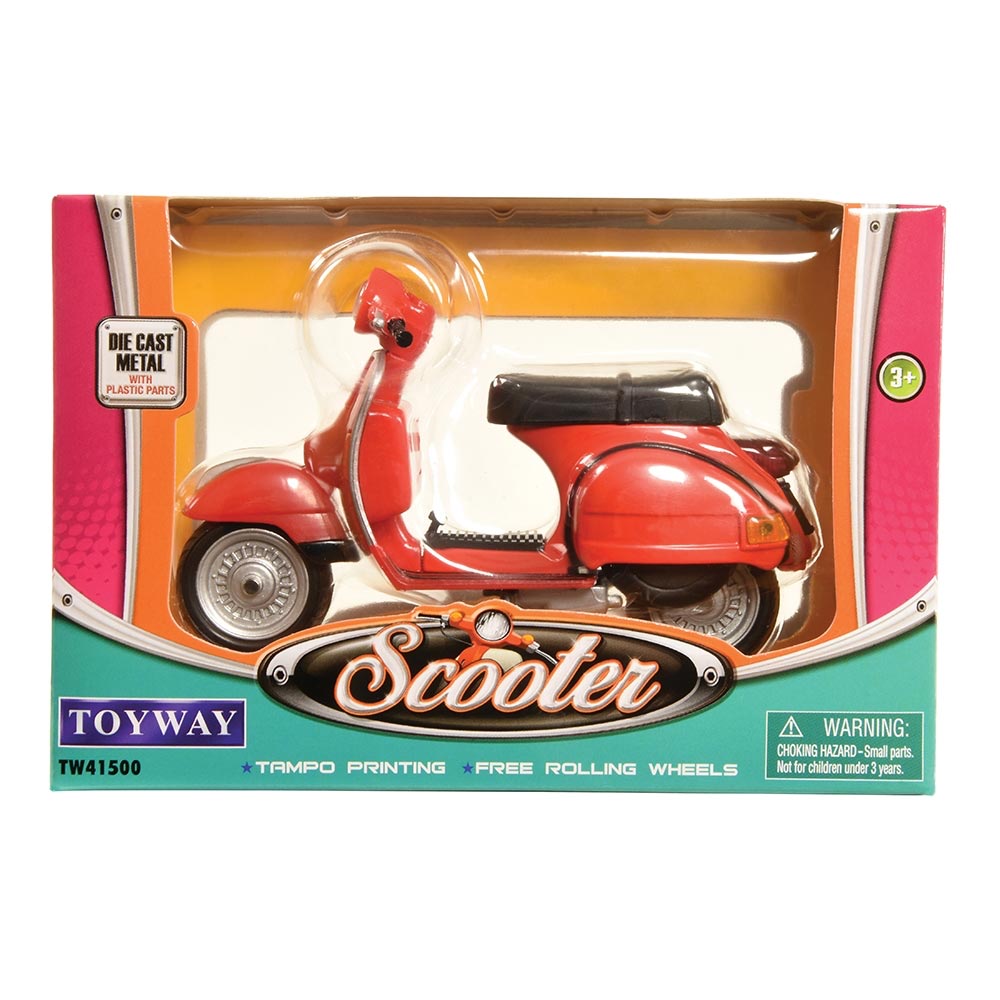 Toyway Red Sixties Scooter Diecast Model TW41500