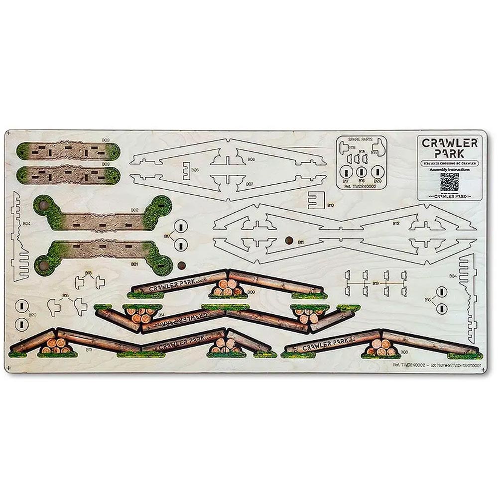 Crawler Park Axes Crossing Obstacle 1:24 Scale RC Course
