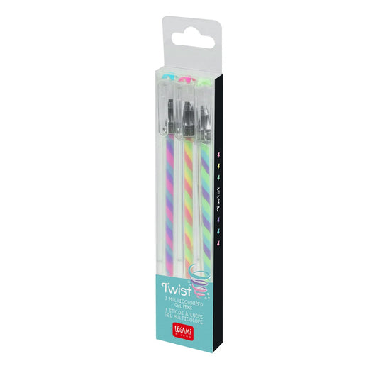 Legami Twist - 3 Multi-coloured Gel Pen Set