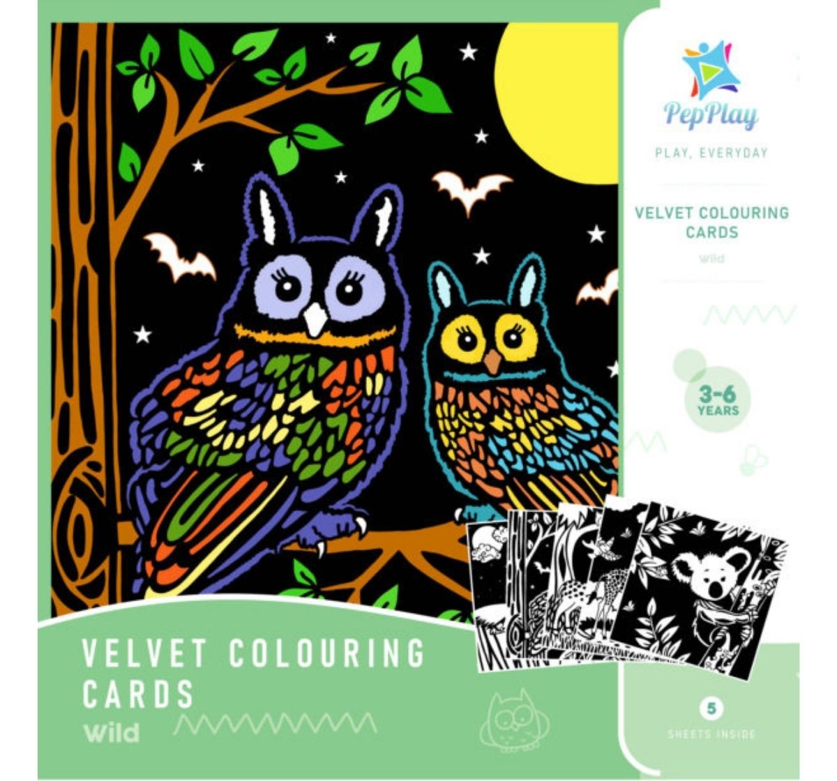 PepPlay 20102 Velvet Colouring Cards – Wild