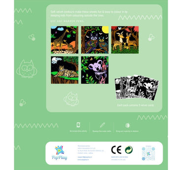 PepPlay 20102 Velvet Colouring Cards – Wild