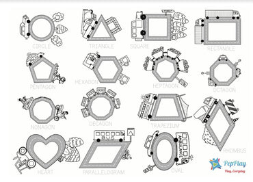 PepPlay 20205 Doodle Placemats – My First Educational Set