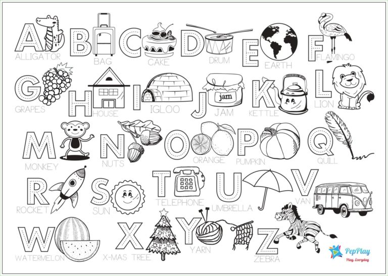 PepPlay 20205 Doodle Placemats – My First Educational Set