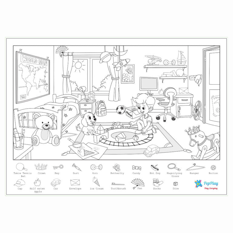 PepPlay 20206 Doodle Placemats – Find & Colour
