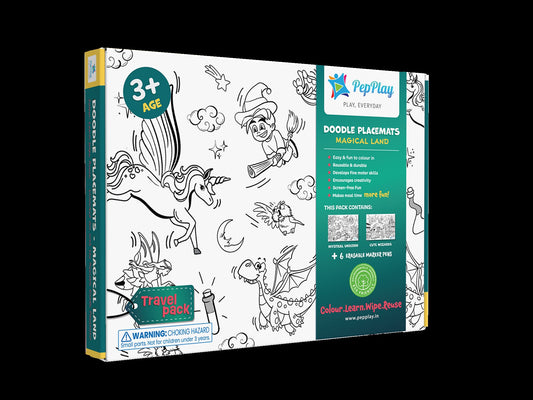PepPlay 20207 Doodle Placemats Travel Set - Magical Land