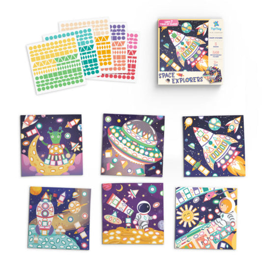 PepPlay 20603 Educational Shape Sticker – Space Explorers