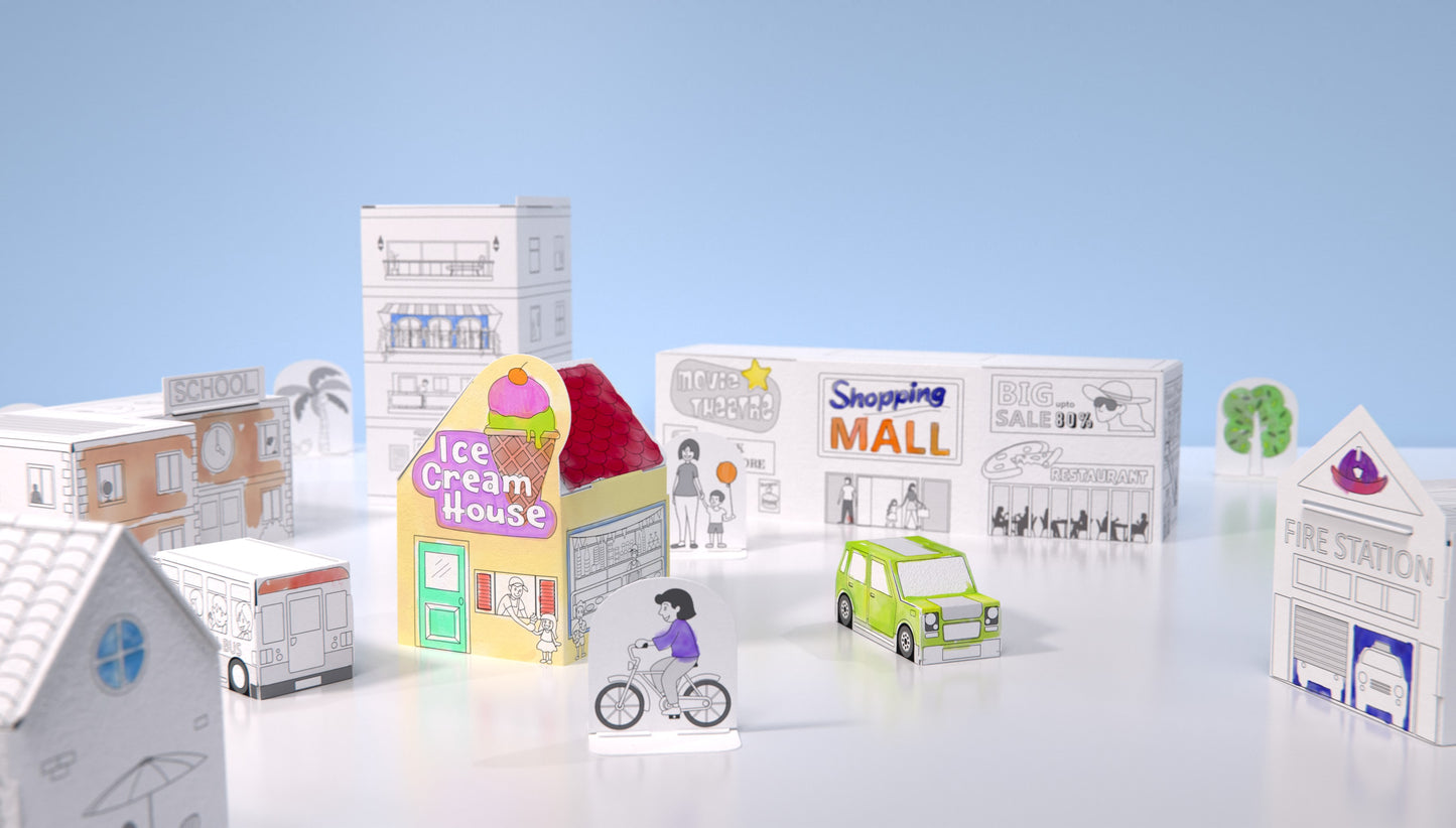 PepPlay 20703 3D Paper Model Kit - City Life