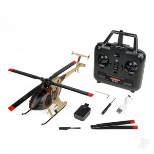 Twister TWST1003M MD 500 Scale 250 Flybarless RC Helicopter - Brown/Sand