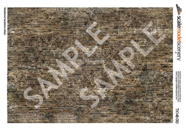 Scale Model Scenery TX148 Weathered Sandstone Ashlars Texture Paper OO/HO Gauge