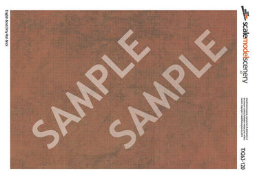 Scale Model Scenery TX263 English Bond Dirty Red Brick Paper (Pk 5) OO/HO Gauge