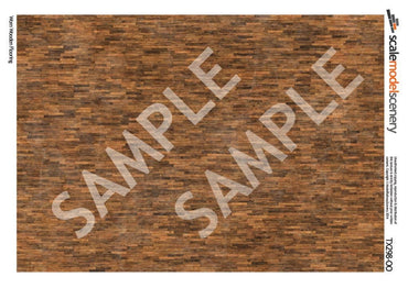 Scale Model Scenery TX298 Worn Wooden Flooring Texture Paper (Pk 5) OO/HO Gauge