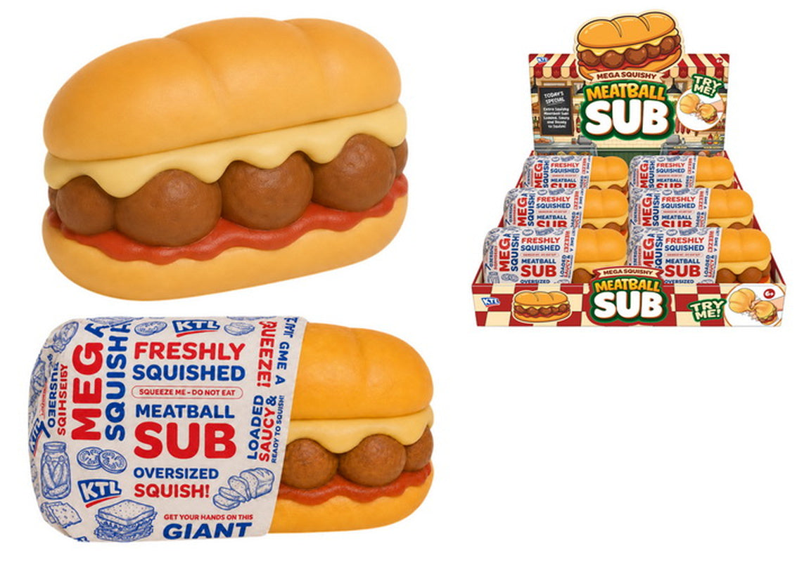 Kandy Toys Jumbo Squishy Meatball Sub Sensory Toy