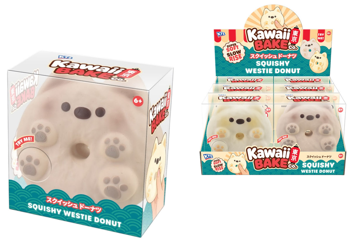 Kandy Toys Westie Donut Ultra-Soft Slow-Rising Squishy Sensory Toy