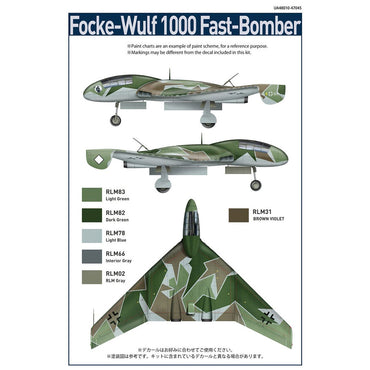 ModelCollect UA48010 WWII Focke-Wulf 1000 Fast-Bomber Heavy 1:48 Model Kit