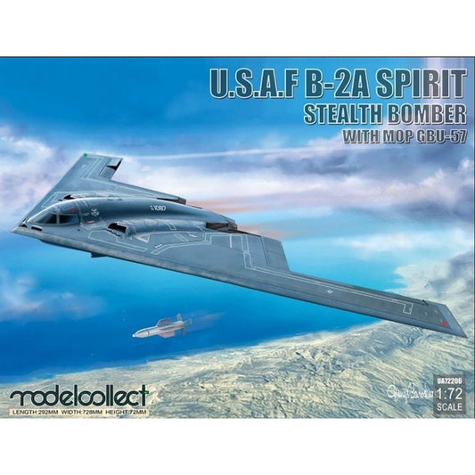 ModelCollect UA72206 USAF B-2A Spirit Stealth Bomber w/MOP GBU-57 1:72 Model Kit