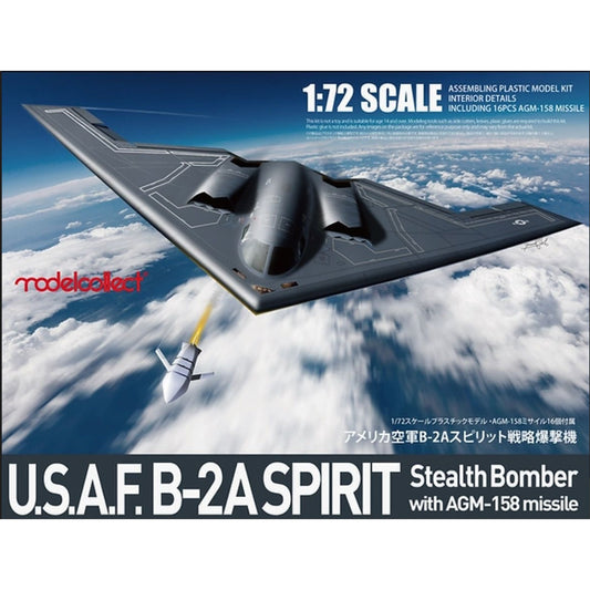 ModelCollect UA72214 USAF B-2A Spirit Stealth Bomber w/AGM-158 1:72 Model Kit