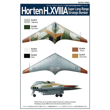 ModelCollect UA72217 Horten H.XVIIIA Long-Range Strategic Bomber 1:72 Model Kit