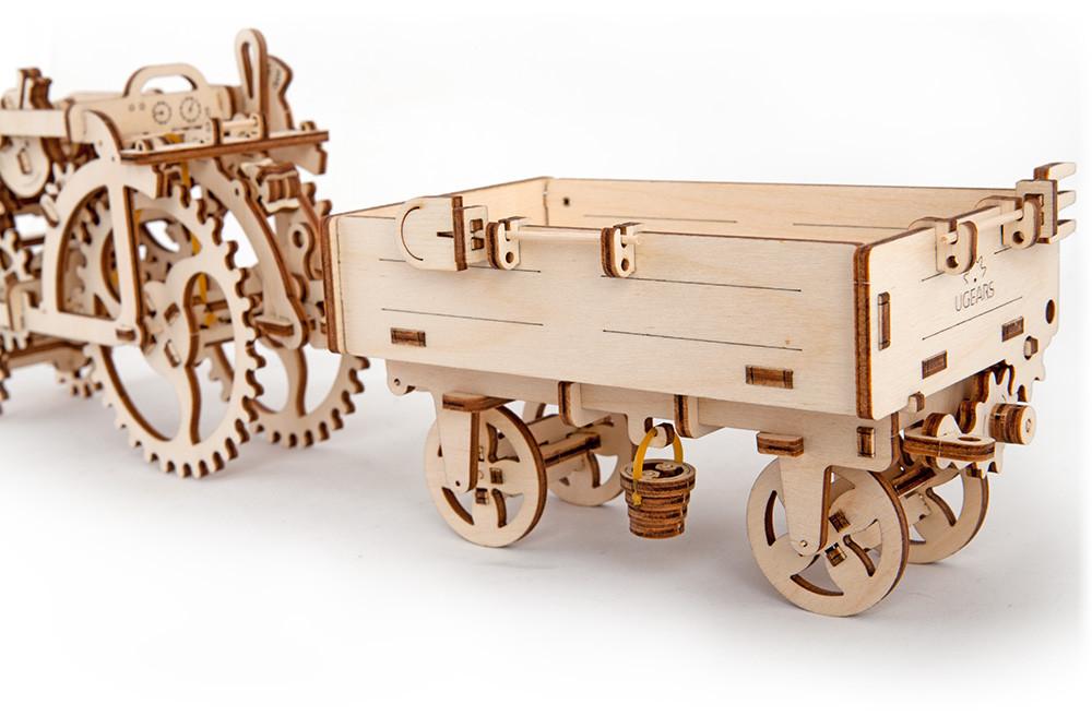 UGEARS Trailer for tractor Mechanical Wooden Model Kit 70006
