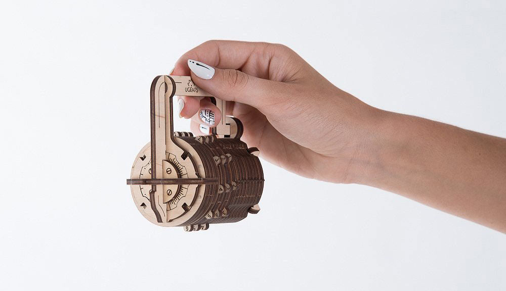 UGEARS Combination Lock Mechanical Wooden Model Kit 70020