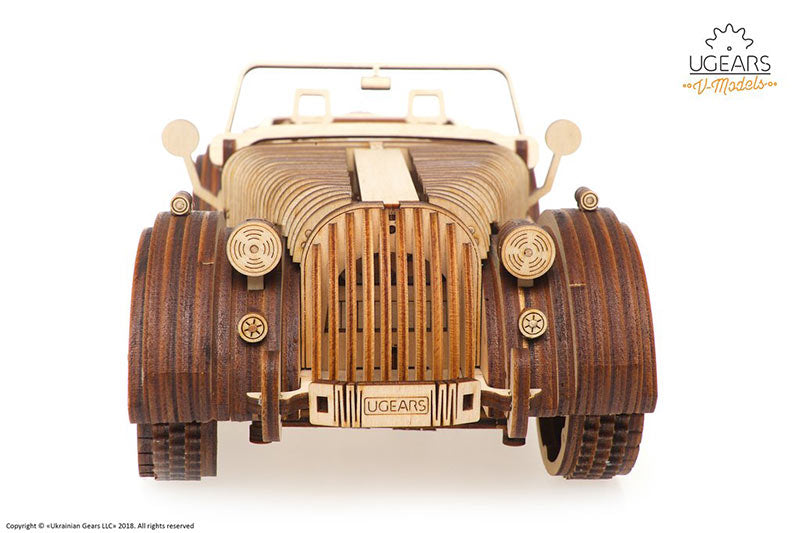 UGEARS Roadster Mechanical Wooden Model Kit 70052