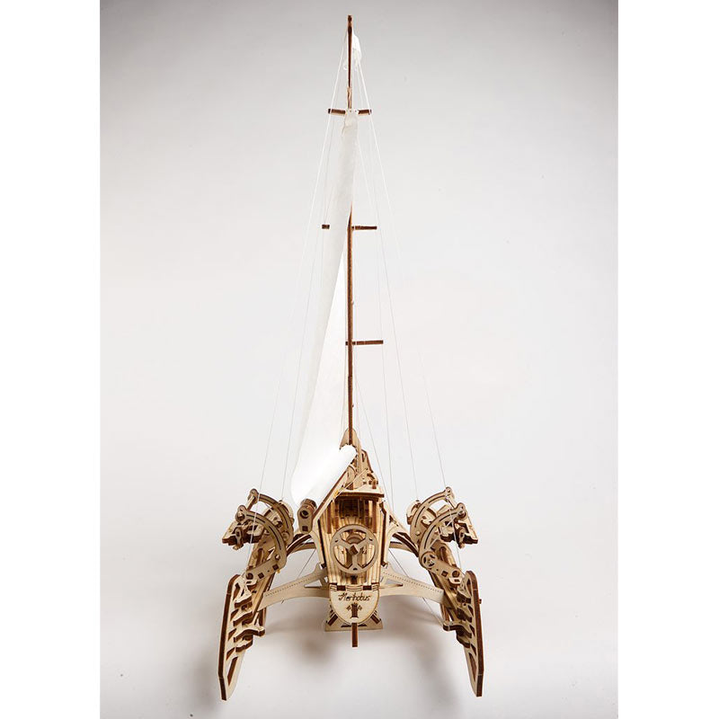 UGEARS Trimaran Merihobus Mechanical Wooden Model Kit 70059