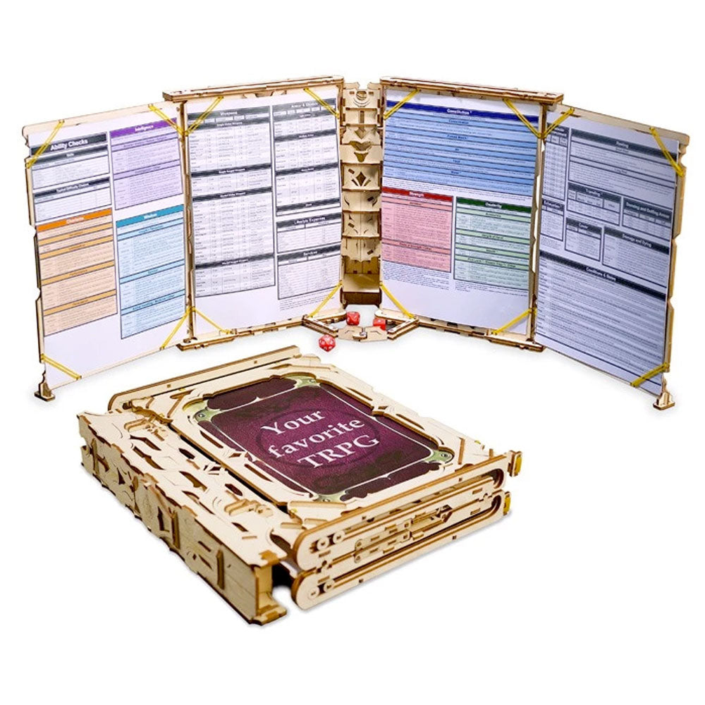 UGEARS Game Masters Screen Mechanical Wooden Model Kit 70070