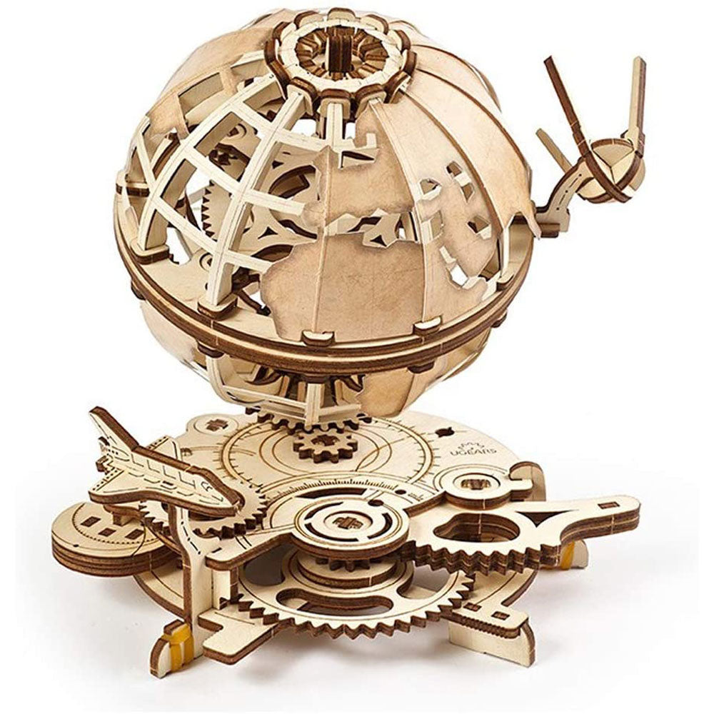 UGEARS Globe Mechanical Wooden Model Kit 70128