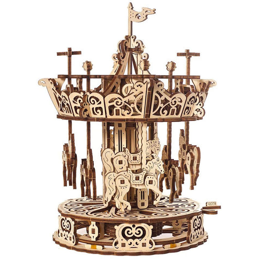 UGEARS Carousel Mechanical Wooden Model Kit 70129