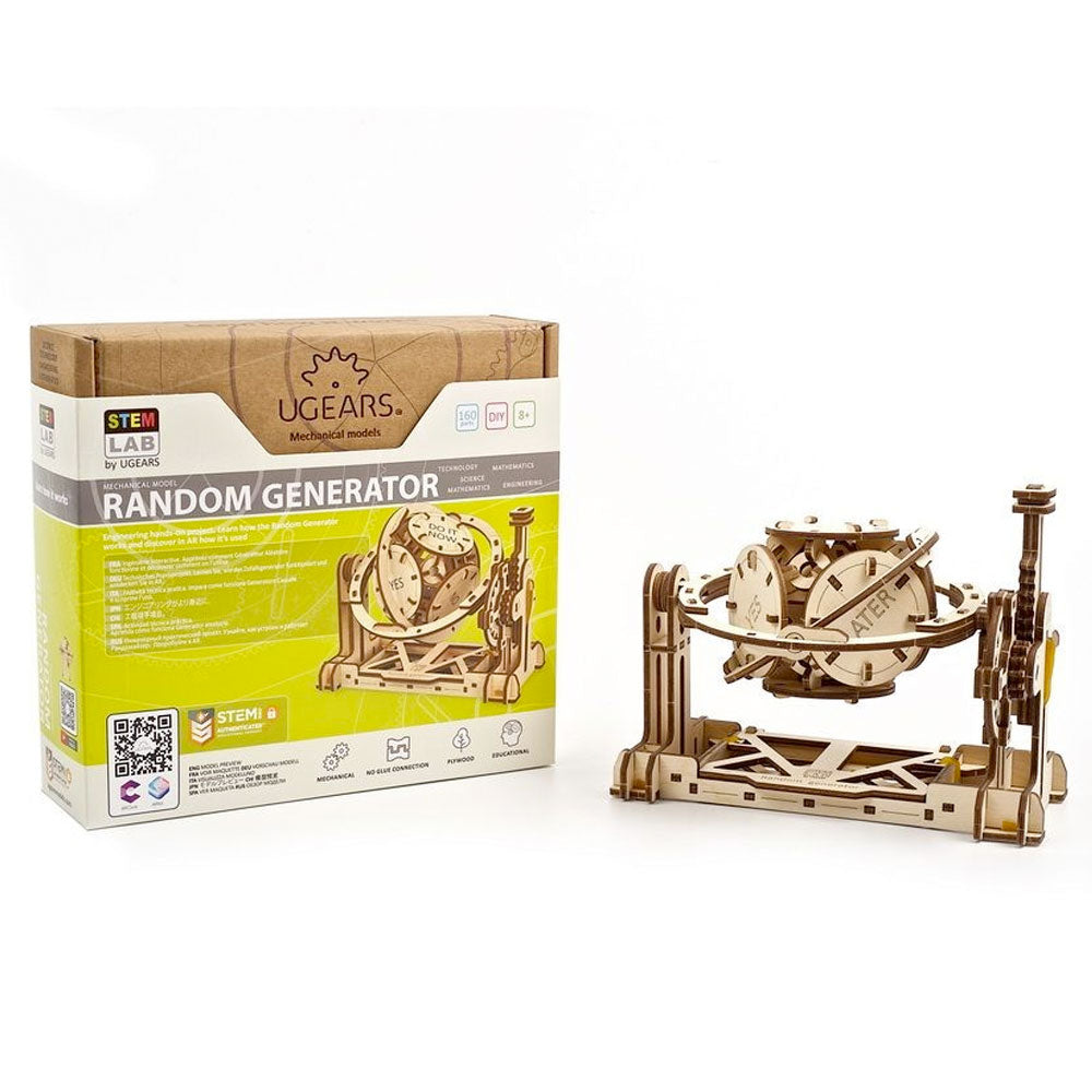 UGEARS Stem lab Random Generator Wooden Mechanical Model Kit 70146