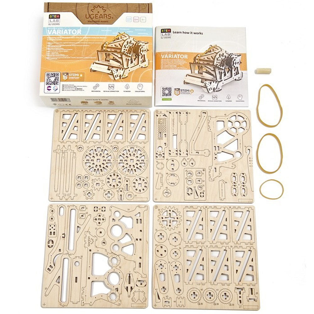 UGEARS Stem lab Variator Wooden Mechanical Model Kit 70147