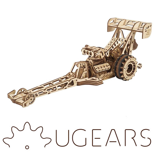 UGEARS 70174 Top Fuel Dragster Car Mechanical Wooden Model Kit