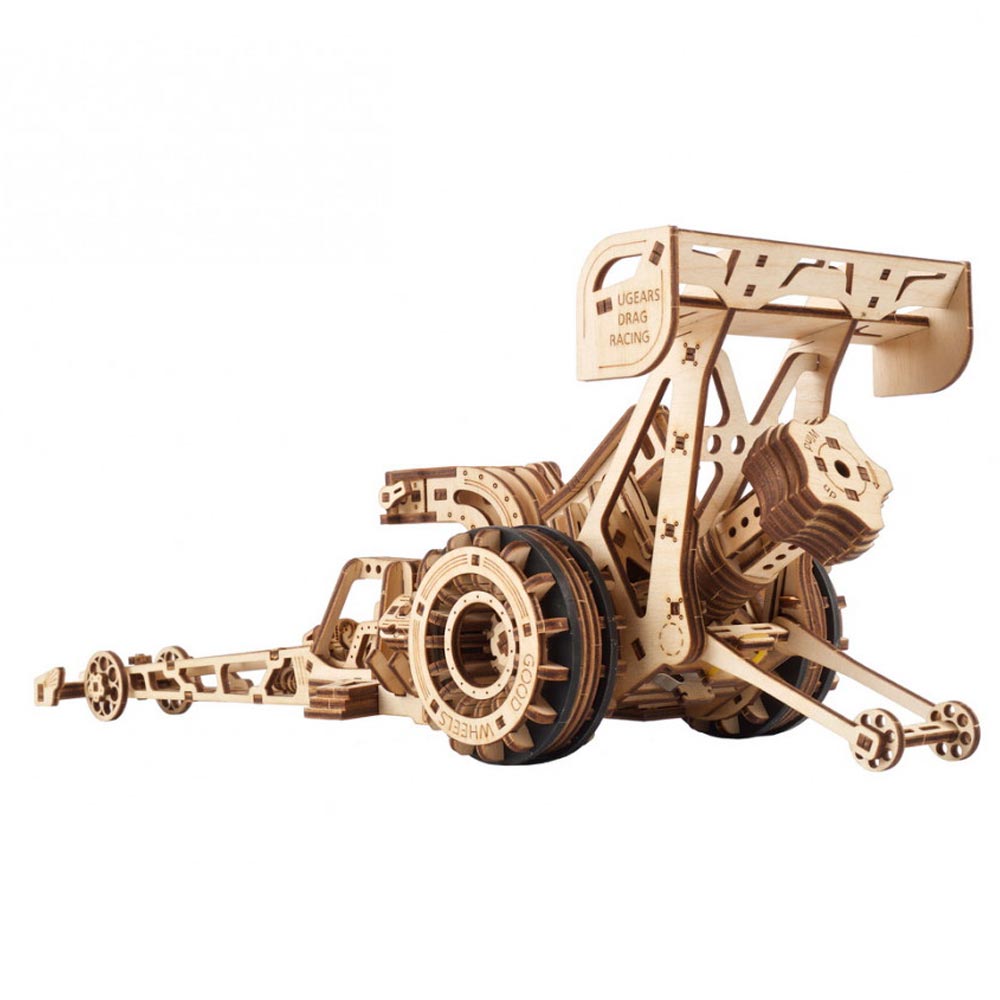 UGEARS 70174 Top Fuel Dragster Car Mechanical Wooden Model Kit