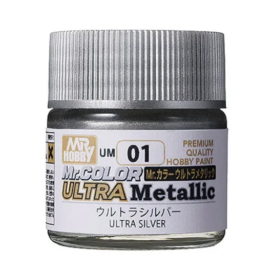Mr. Hobby Mr. Colour - UM-01 - Ultra Silver Ultra Metallic 10ml Model Paint