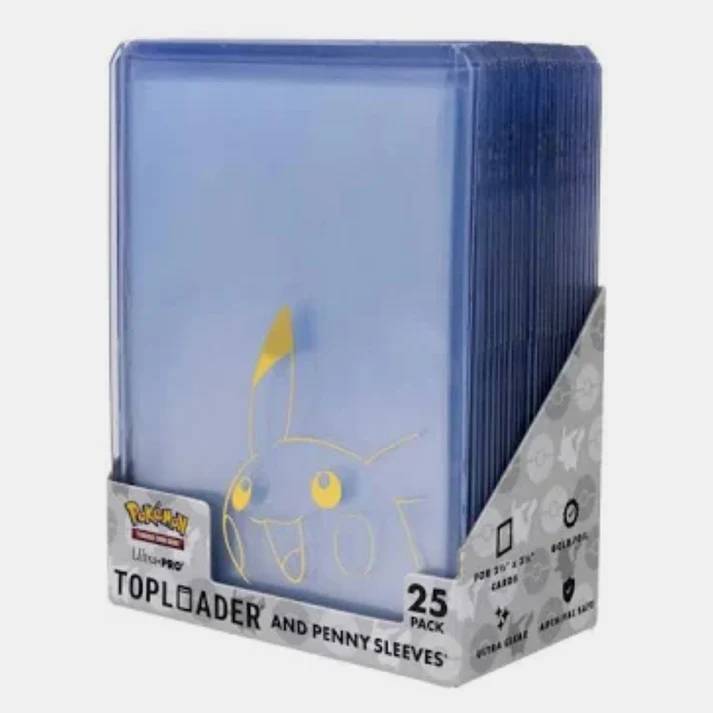Ultra Pro Pokemon Pikachu Toploader & Penny Sleeves Combo Pack (25 Pack)