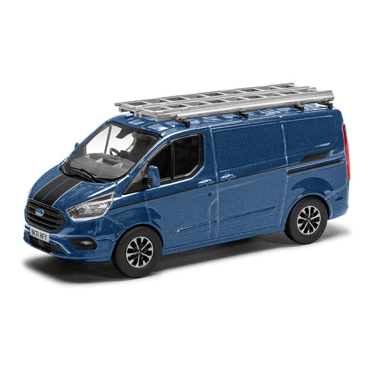 Corgi VA15104 Vanguards: Ford Transit Custom Sport Chrome Blue 1:43 Model