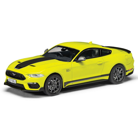 Corgi VA15504 Vanguards: Ford Mustang Mk6 Mach 1, Grabber Yellow Diecast Model