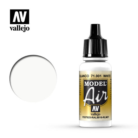 Vallejo Model Air - White 18ml Model Paint 71001