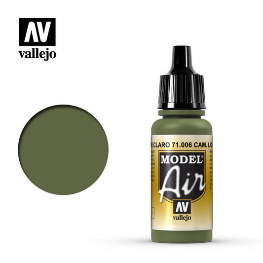 Vallejo Model Air - Camouflage Light Green 18ml Model Paint 71006
